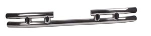Jeep Wrangler Bumper - Rear - Rugged Ridge - 3-In Dbl Tube - Stainless Steel - `87-`06